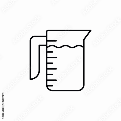 measuring cup icon sign vector