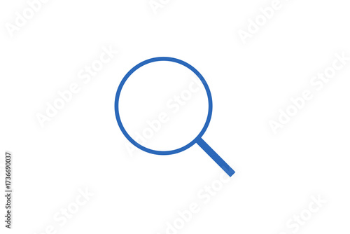 Photos magnifying glass isolated on white