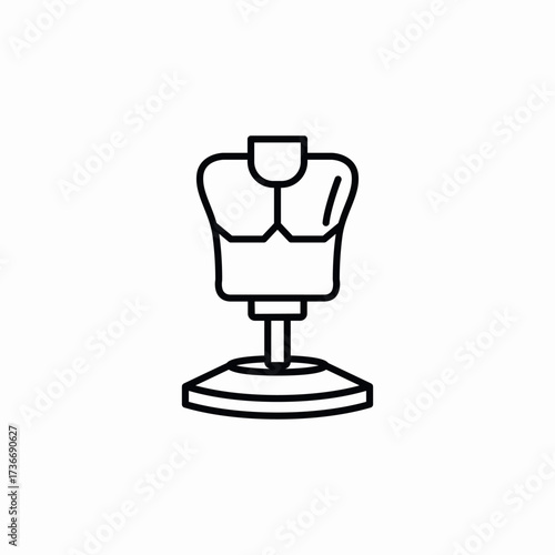 boding punching dummy icon sign vector