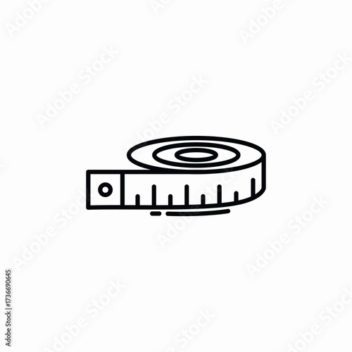 body tape measure icon sign vector