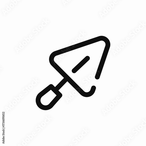 brick trowerl icon sign vector