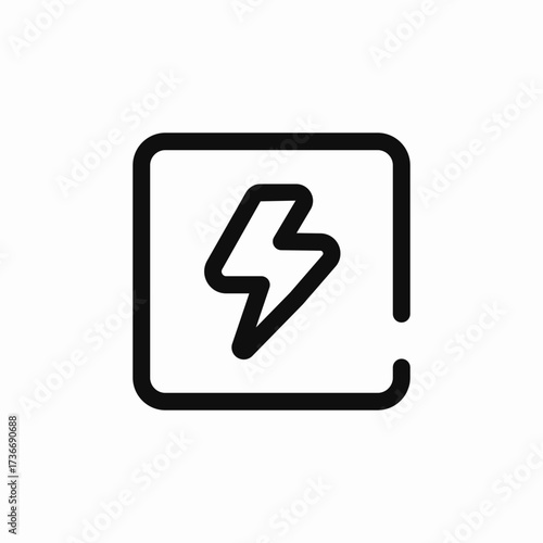 bolt lightning icon sign vector