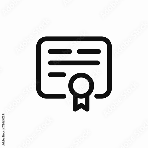 diploma certificate icon sign vector