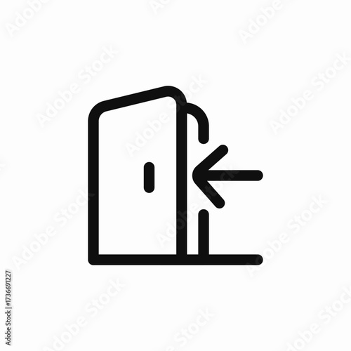entry door icon sign vector
