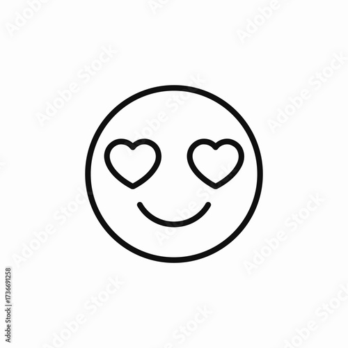 fall in love emoji icon sign vector