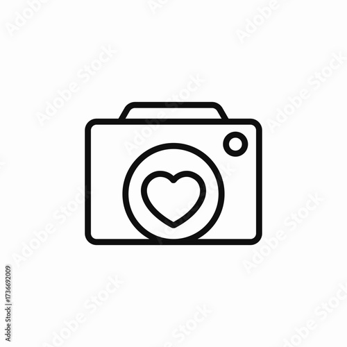 love romantic photo session icon sign vector