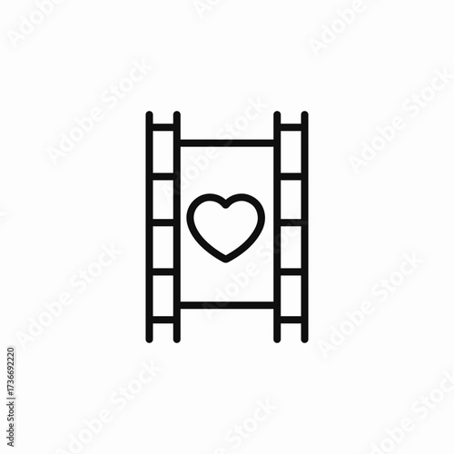 romantic movie film icon sign vector