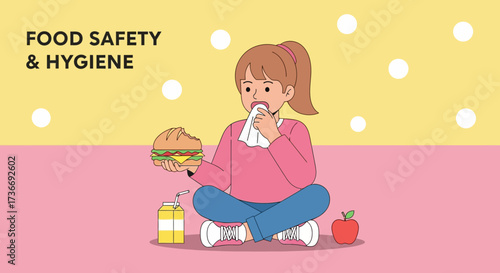Illustrative Depiction: Food Hygiene Practices For Personal Well-being, A Clean Meal