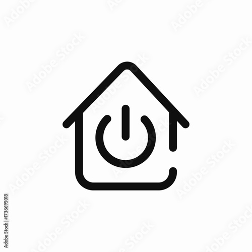 house power on off button icon sign vector
