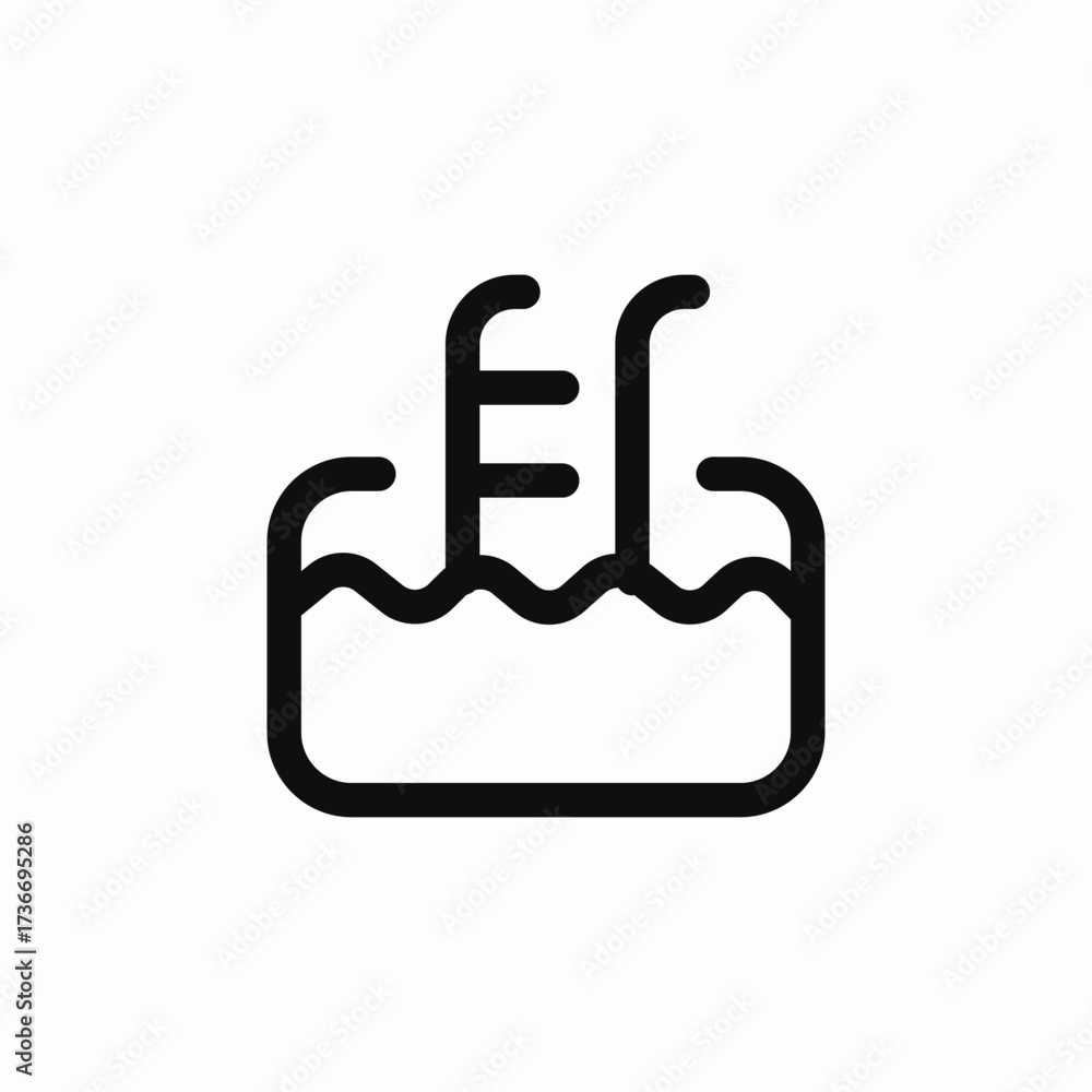 Obraz premium pool ladder icon sign vector