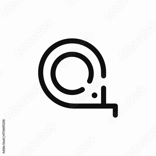 measuring tape icon sign vector