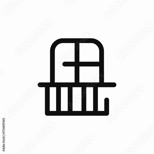 window balcony icon sign vector
