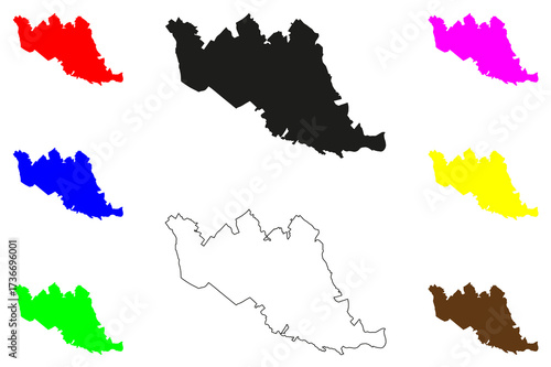 Cordoba city (United Mexican States, Mexico, Veracruz State) map vector illustration, scribble sketch Heroica Córdoba map