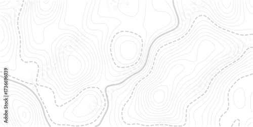 Abstract topo contour map on white background, Topographic map Topographic contour lines map seamless pattern. Geographic map conceptual design. Elegant background for presentations