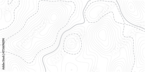 Abstract topo contour map on white background, Topographic map Topographic contour lines map seamless pattern. Geographic map conceptual design. Elegant background for presentations