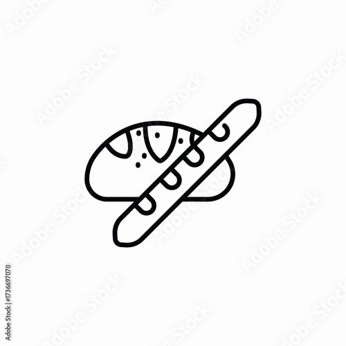 bread bakery icon sign vector