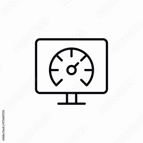 computer performance speed icon sign vector