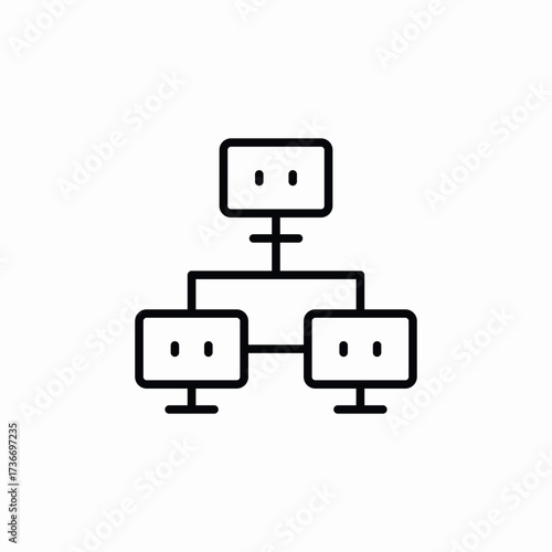 computers local connection icon sign vector