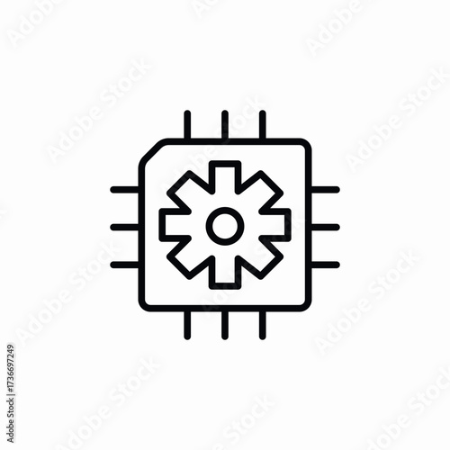 cpu configuration icon sign vector