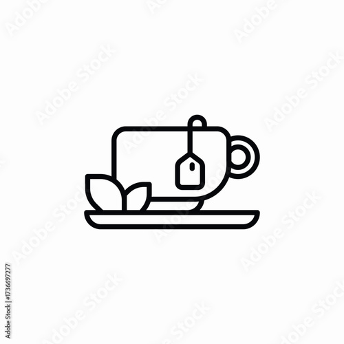 cup tea icon sign vector