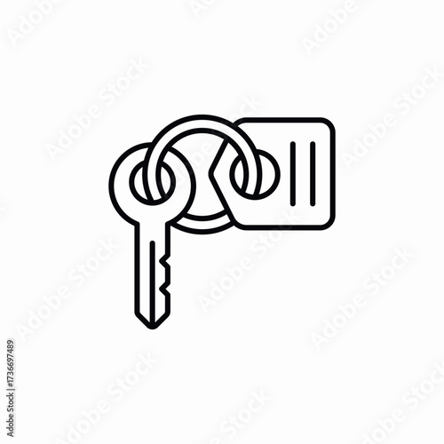 key chain icon sign vector