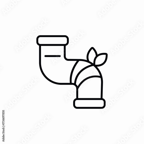 repair pipe water icon sign vector