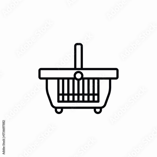 shopping basket icon sign vector
