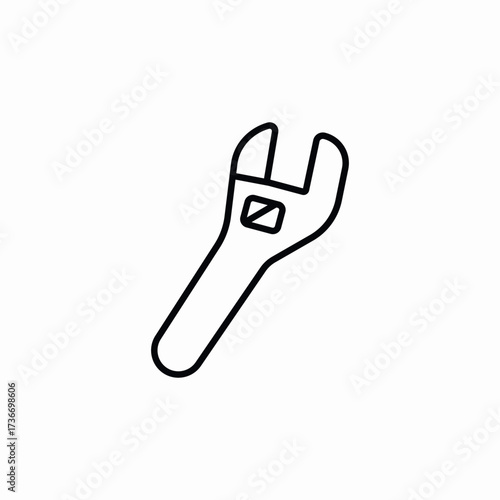 wrench tool icon sign vector