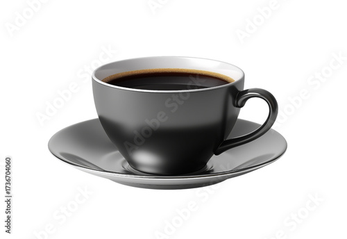 Wallpaper Mural Black coffee cup with white interior isolated on a transparent background Torontodigital.ca