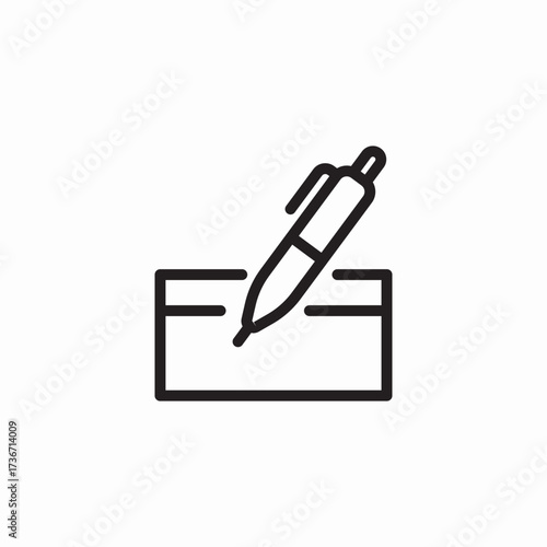 cheque write icon sign vector