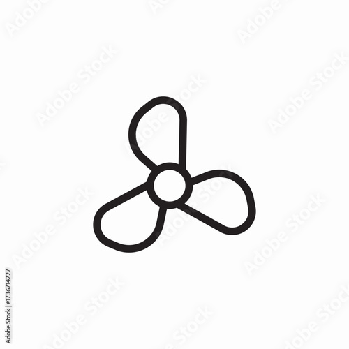 fan swirl icon sign vector