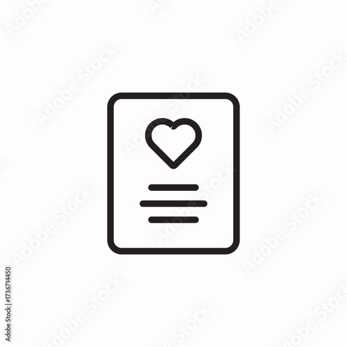 heart card icon sign vector