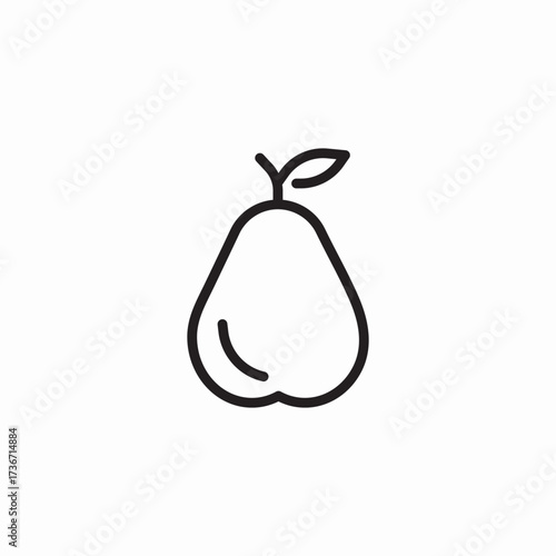 pear fruit icon sign vector