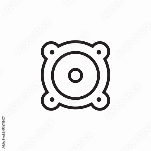 speaker part icon sign vector