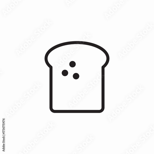 toast bun icon sign vector