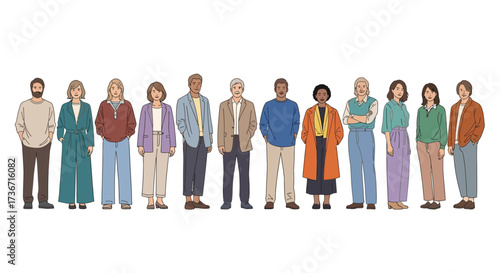 A Diverse Group of People Standing Together Demonstrating Unity and Inclusivity in a Community