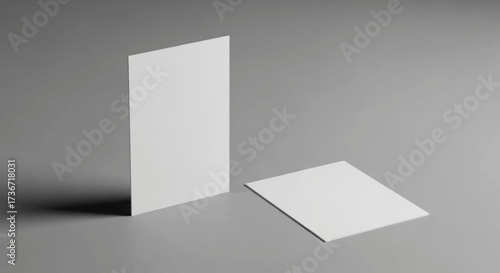 blank white paper on white background
