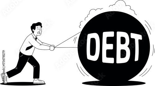 Understanding debt management strategies and financial freedom overcoming debt burden concept