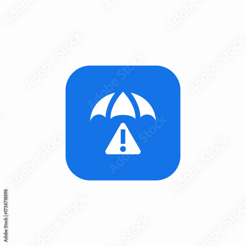 umbrella safety icon sign vector
