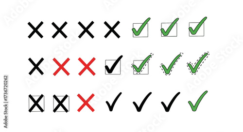 Visual Representation of Correct and Incorrect Choices and Options Selection Progress Tracking