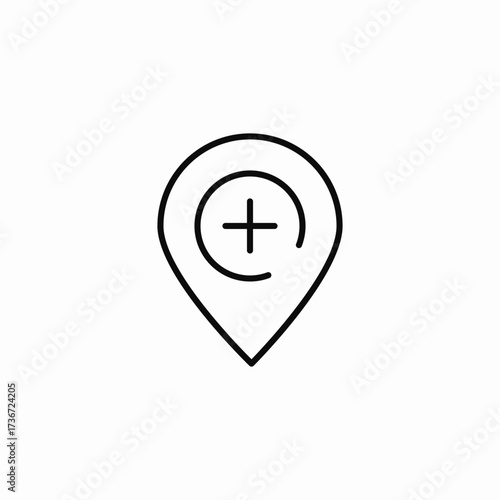 add location icon sign vector