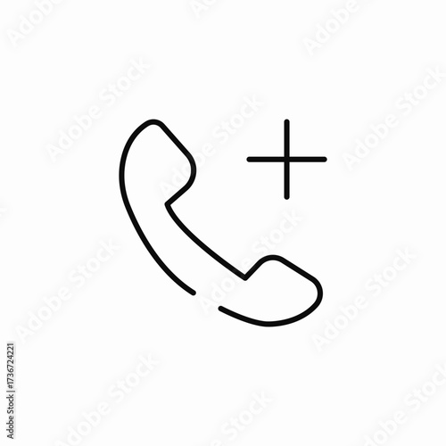 add phone icon sign vector