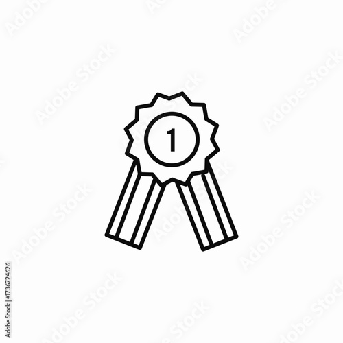 first medal quality icon sign vector