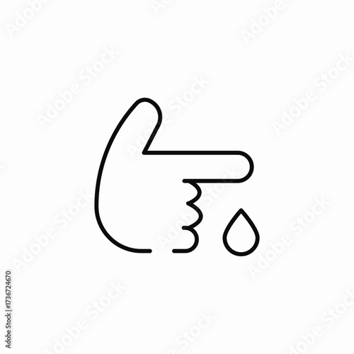 finger injury cut icon sign vector