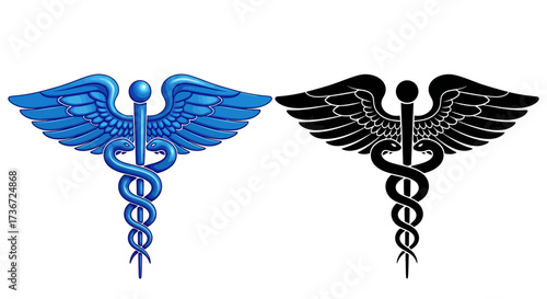 The Caduceus Symbol Represents Medicine And Healthcare Professionals Worldwide Its Iconic Design Features A Staff With Two Snakes And Wings