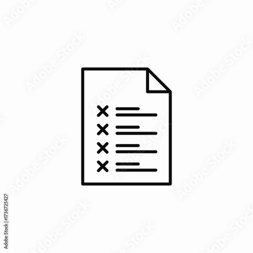 prohibited list icon sign vector