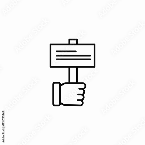 protest quote icon sign vector