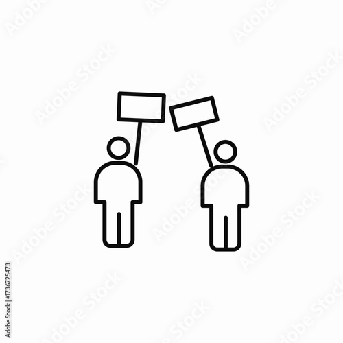 protest quotes icon sign vector