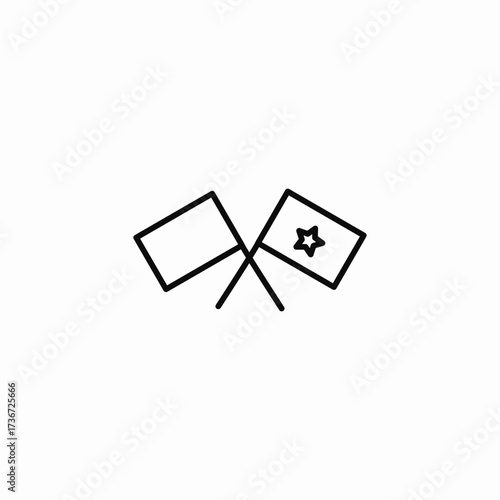 star flags icon sign vector