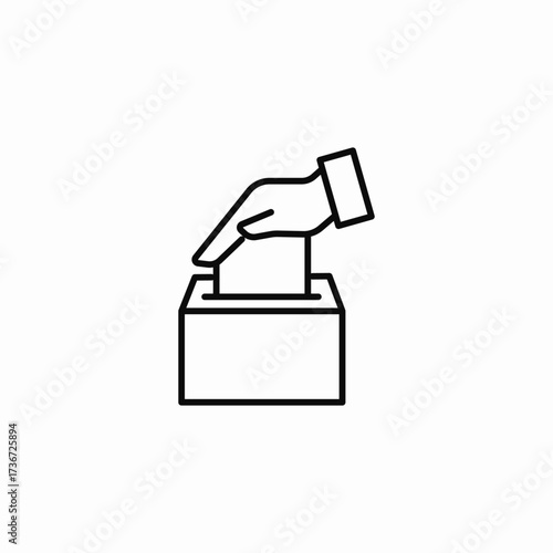 voting box icon sign vector